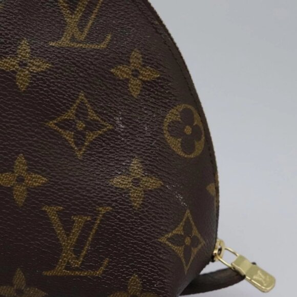LOUIS VUITTON Monogram Trousse Demi Ronde Cosmetic Pouch M47520 LV Auth 112798 - Picture 4 of 16